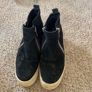 Black Steve Madden wedge sneakers, size 7.5